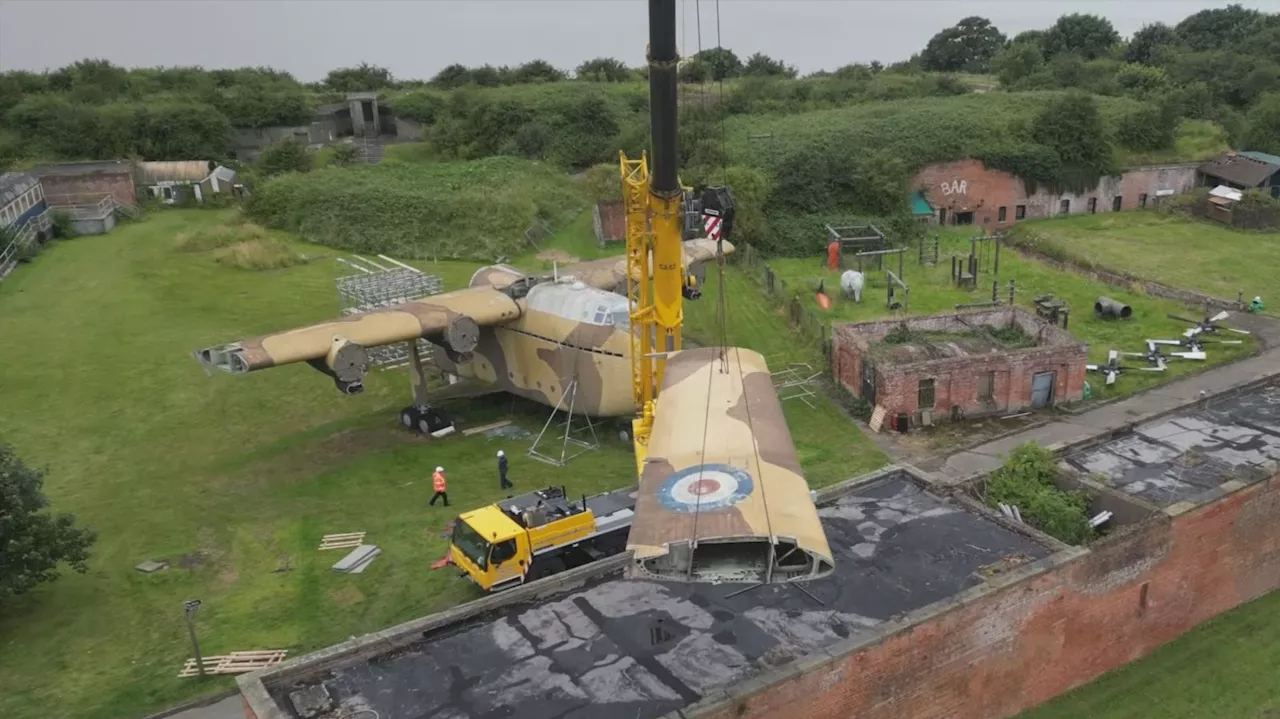 Blackburn Beverley RAF plane dismantled at Fort Paull ahead of move to Carlisle