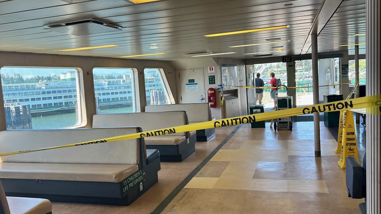 Repairs being made to Puyallup ferry while vessel is still in service