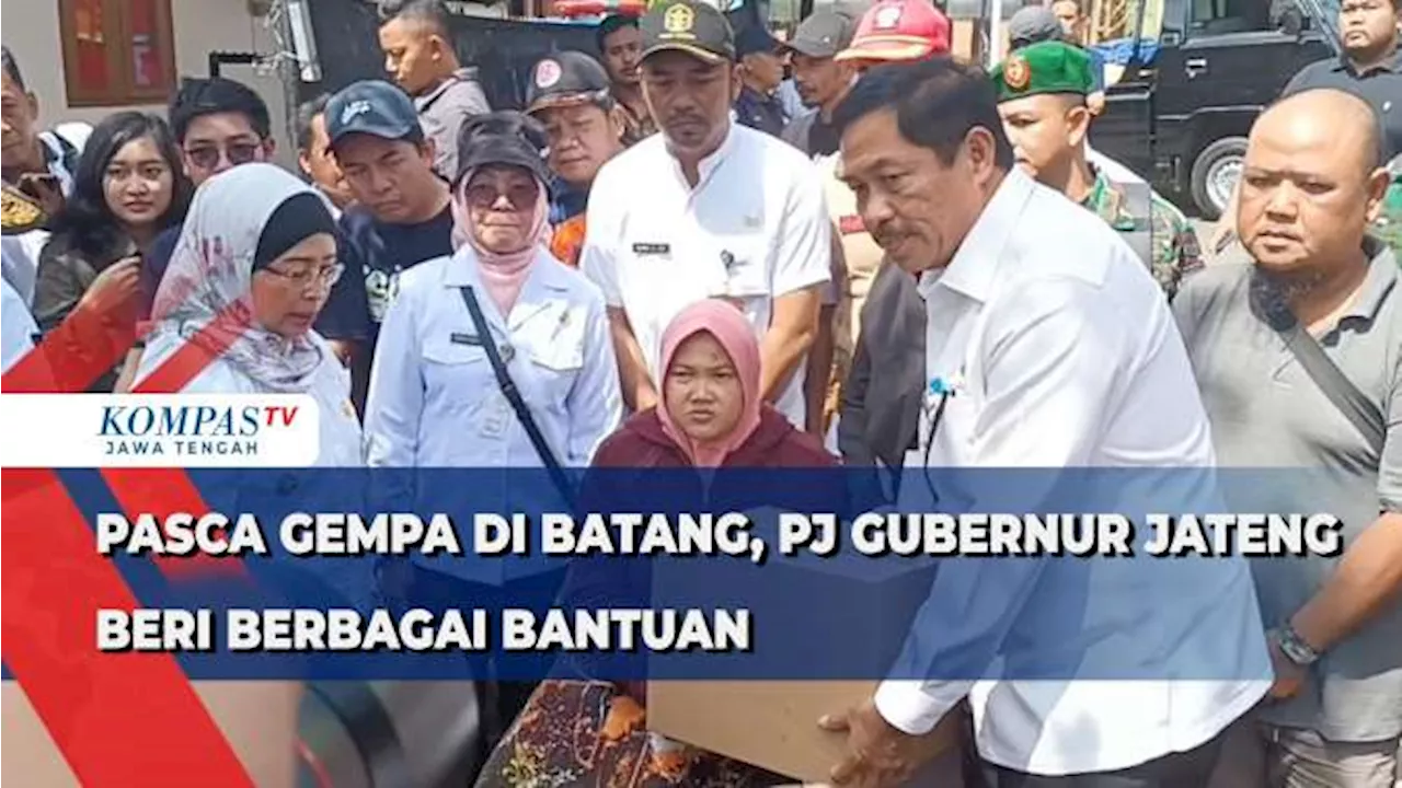 Pasca Gempa di Batang, Pj Gubernur Jateng Beri Berbagai Bantuan