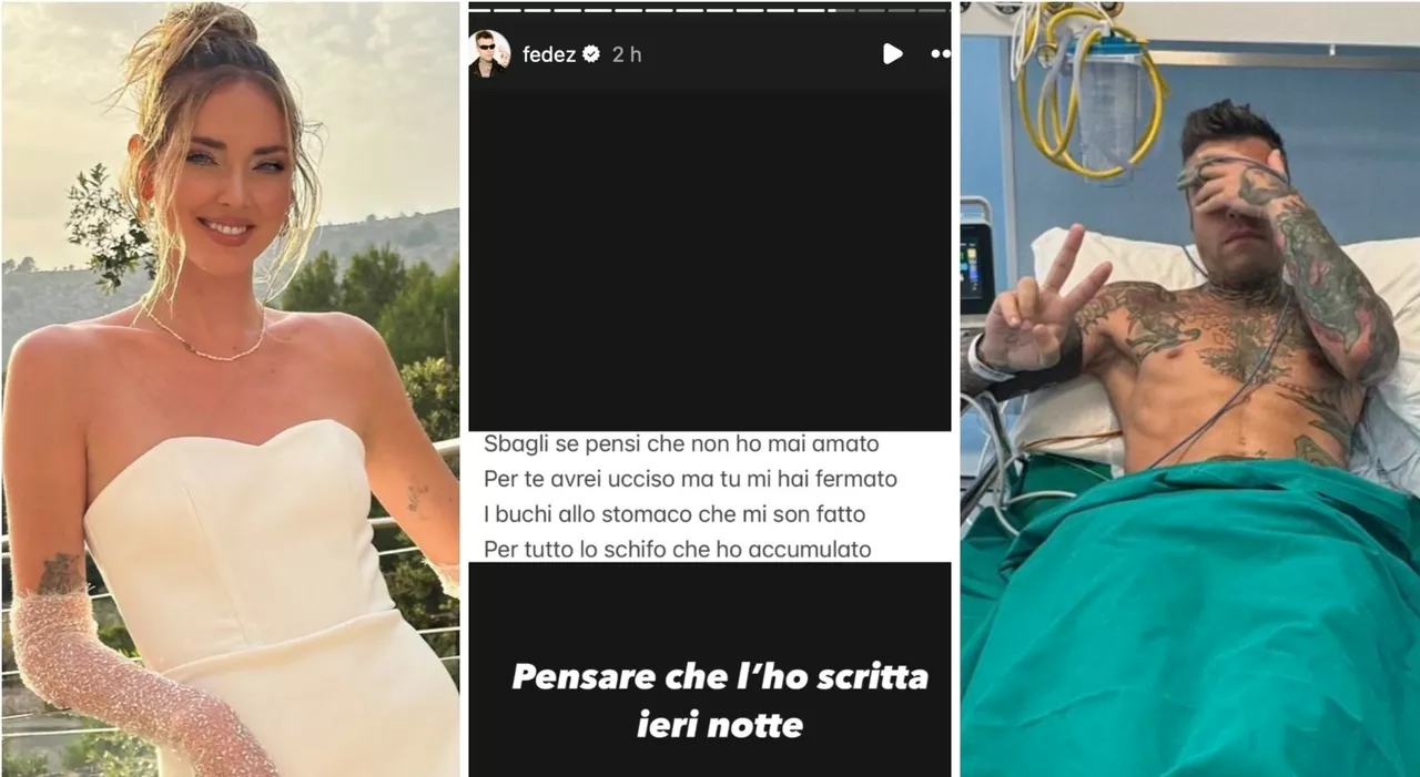 Fedez in ospedale con l'emorragia, frecciata a Chiara Ferragni: «I buchi allo stomaco sono tutto lo schifo acc