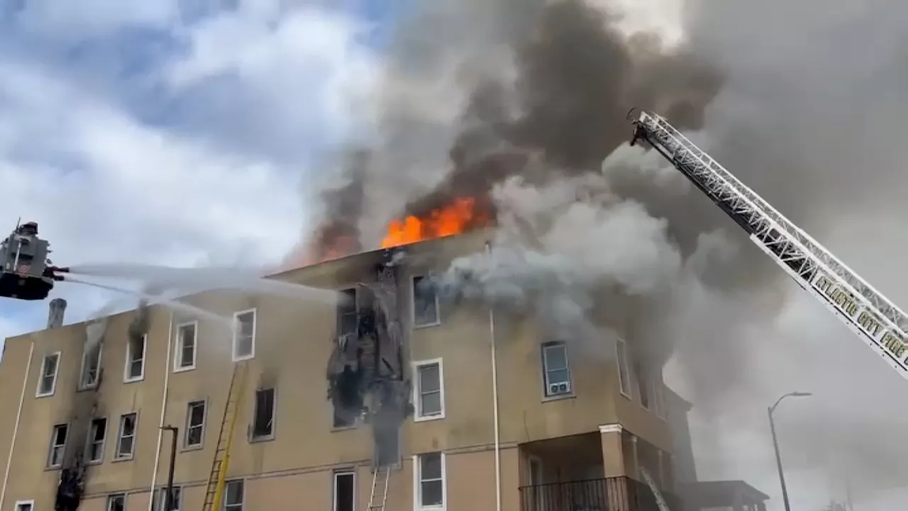 9 hurt, 60 displaced during massive hotel fire in Atlantic City, NJ