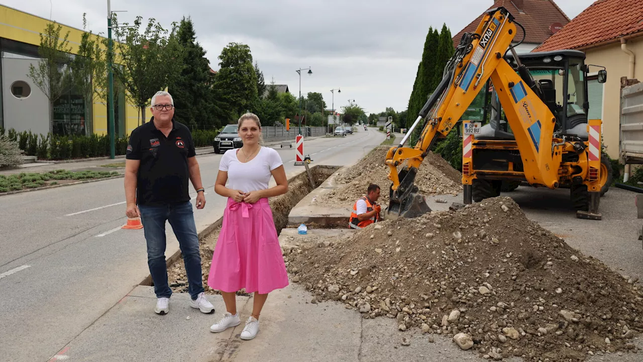 Bad Erlach: Neuer Kreisverkehr auf der Wiener Neustädter Straße