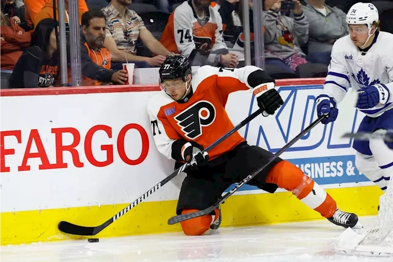 Erik Johnson is ready to pass on hockey knowledge to younger Flyers, including Matvei Michkov