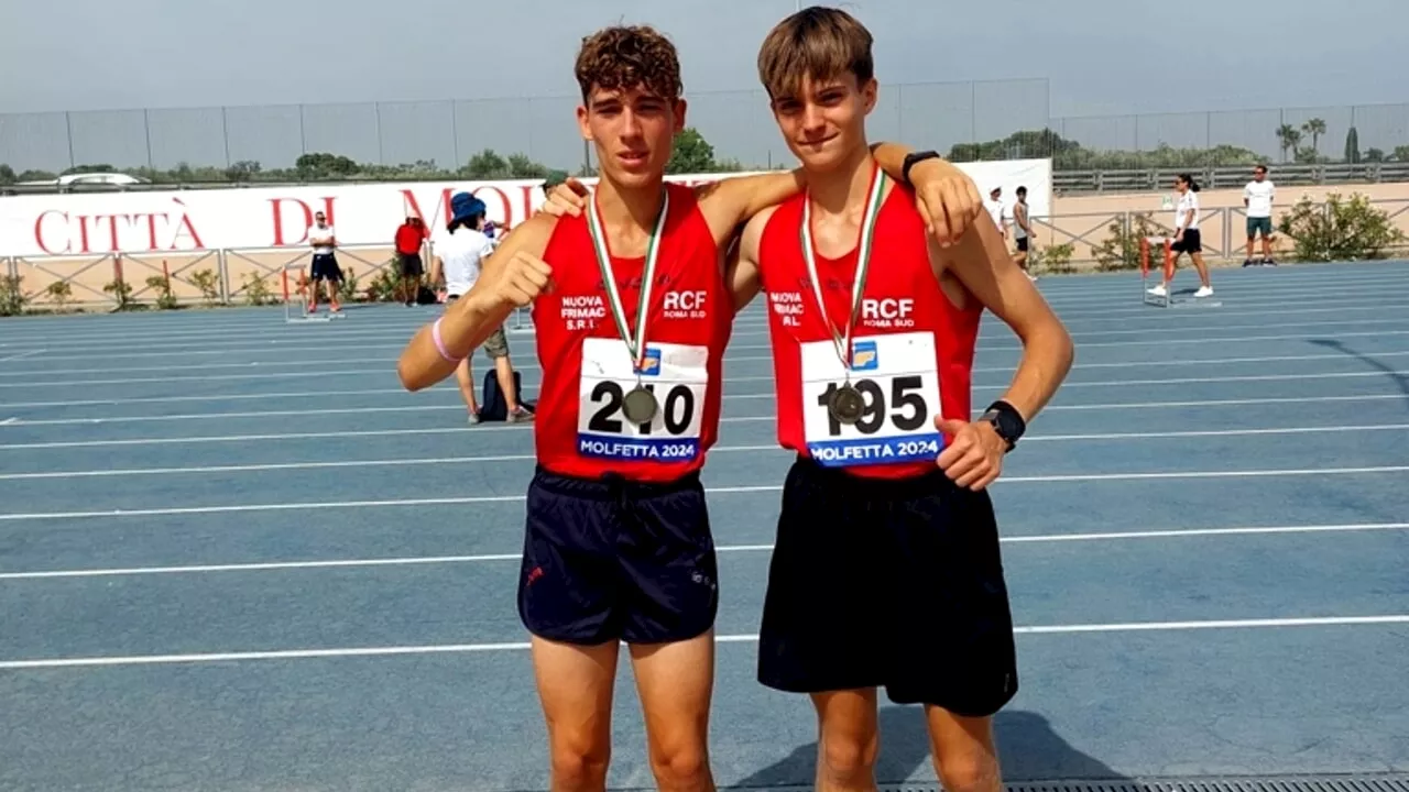 Atletica Frascati, Nardi e Fanelli sfiorano podio ai campionati italiani Allievi sui 1500 e sui 3000