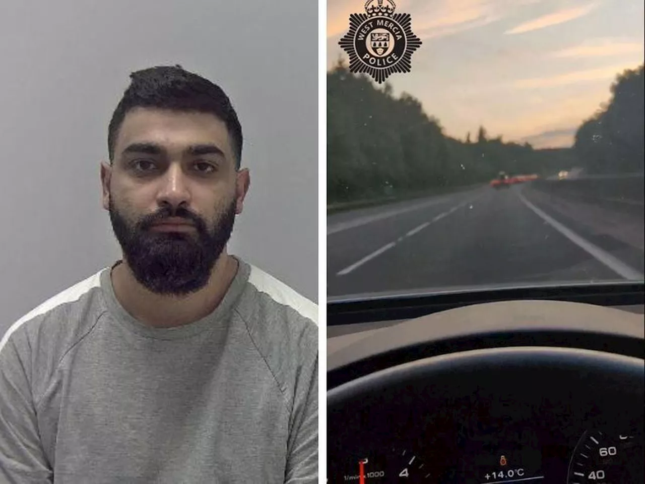 Watch: Moment child rapist reached 111mph on M54 to abuse teenage girl in Telford