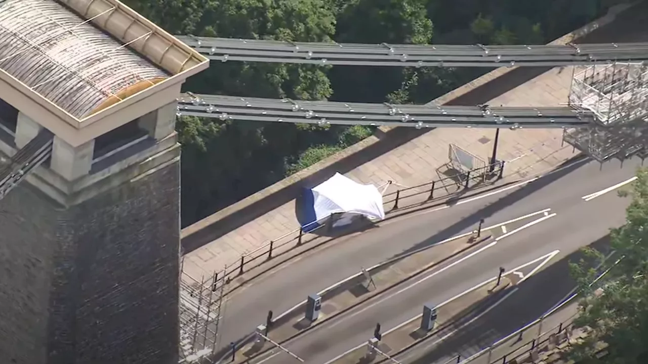 Manhunt after human remains found in suitcases left by Clifton Suspension Bridge in Bristol