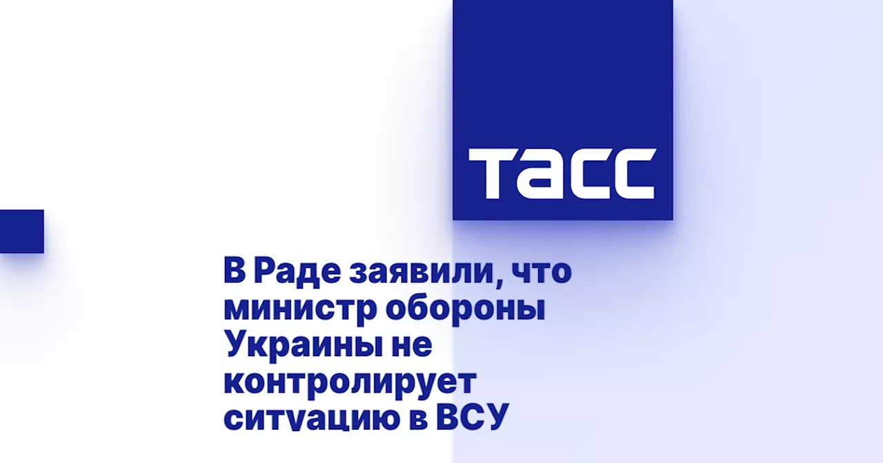 В Раде заявили, что министр обороны Украины не контролирует ситуацию в ВСУ