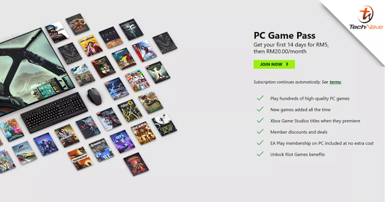 Microsoft will increase Xbox PC Game Pass' monthly fee to RM20 per month