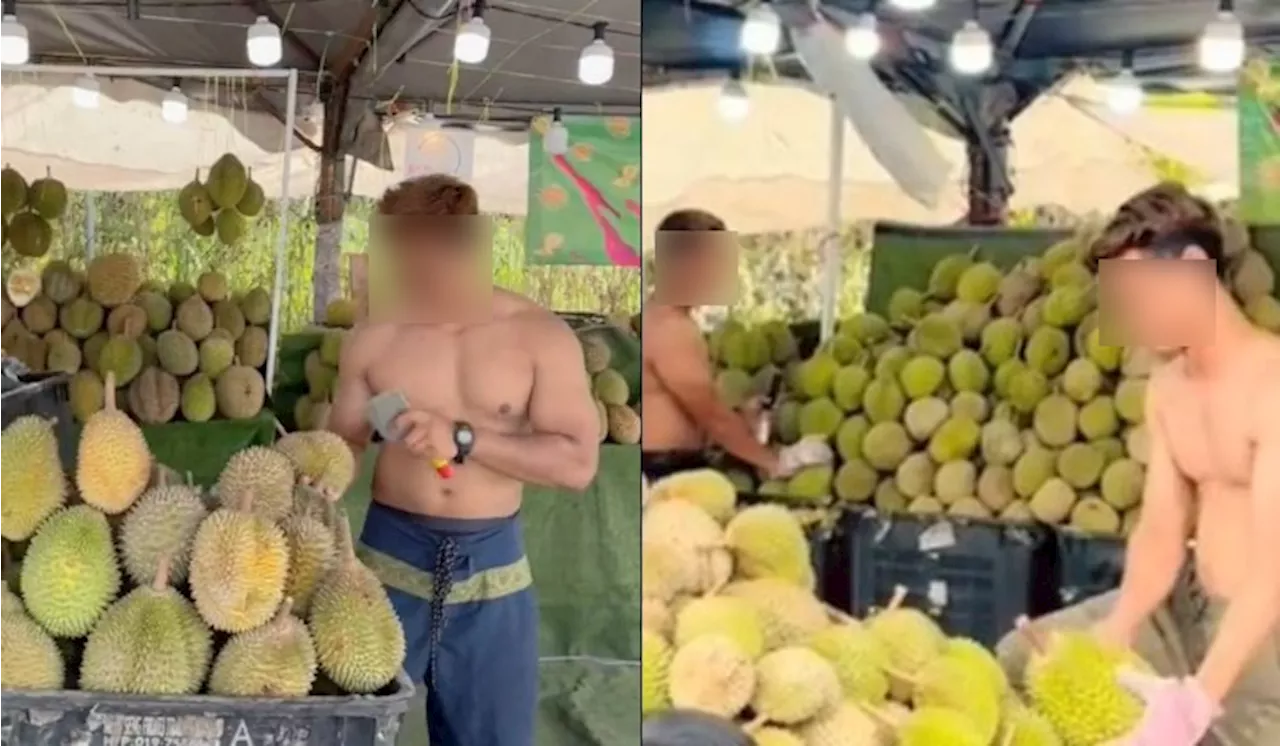 Viral Lelaki ‘Sado’ Jual Durian, Ramai Persoal Isu Cara Kendali Makanan