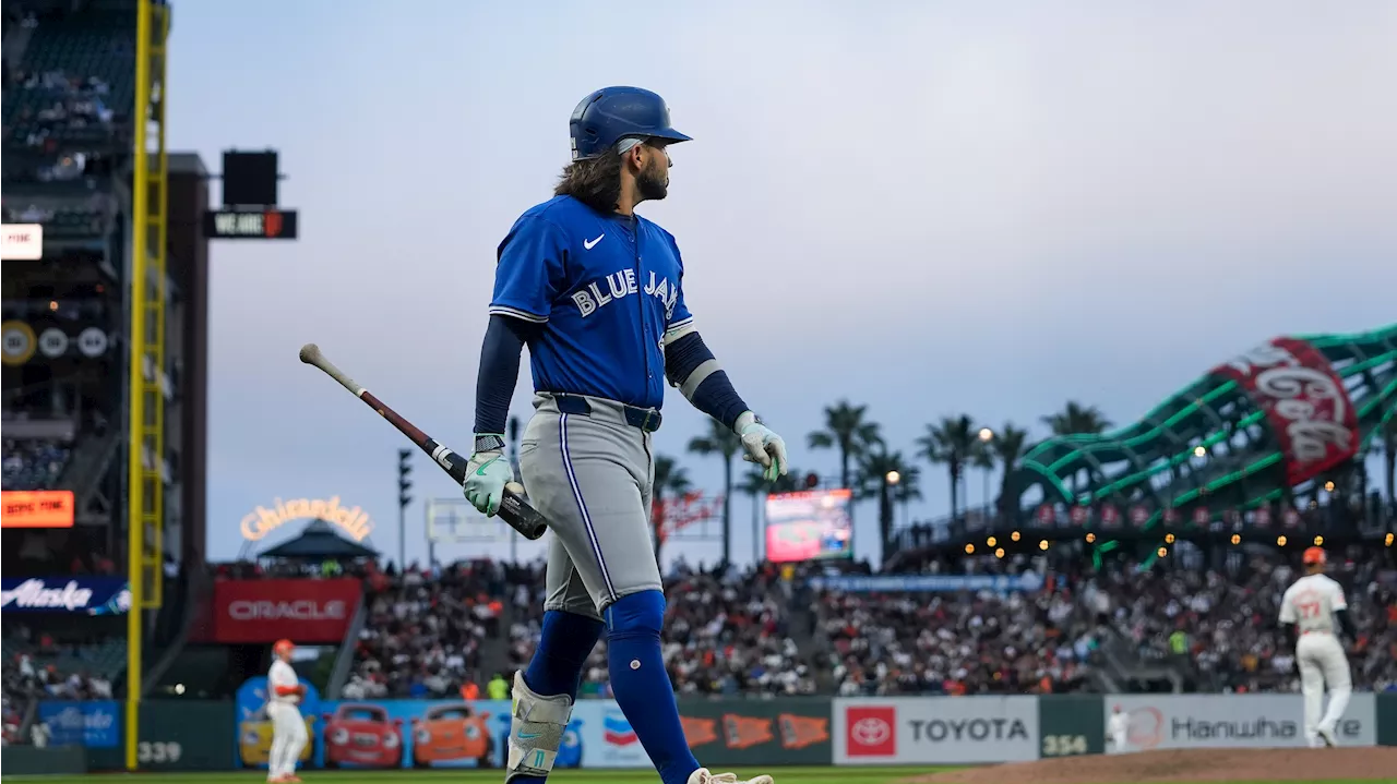 Blue Jays' Bichette (calf) day-to-day