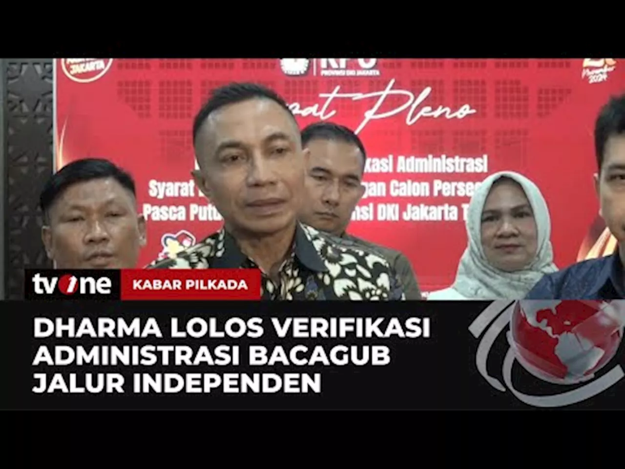 Dharma-Kun Wardana Calon Independen Lolos Verifikasi Pilgub Jakarta