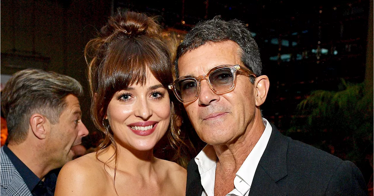 Antonio Banderas Reunites With Stepdaughter Dakota Johnson in Spain