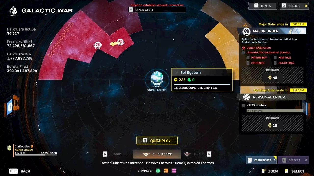 New Helldivers 2 Major Order could be set to bring new planets to the Galactic War