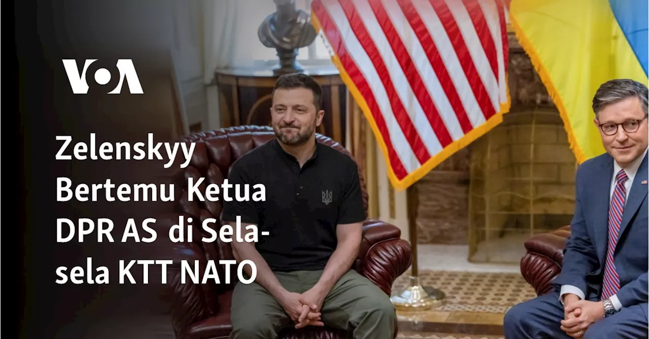 Zelenskyy Bertemu Ketua DPR AS di Sela-sela KTT NATO