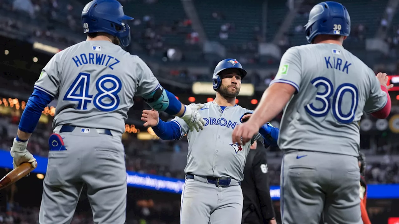 Clement homers, drives in 4 to lead Blue Jays past Giants 10-6