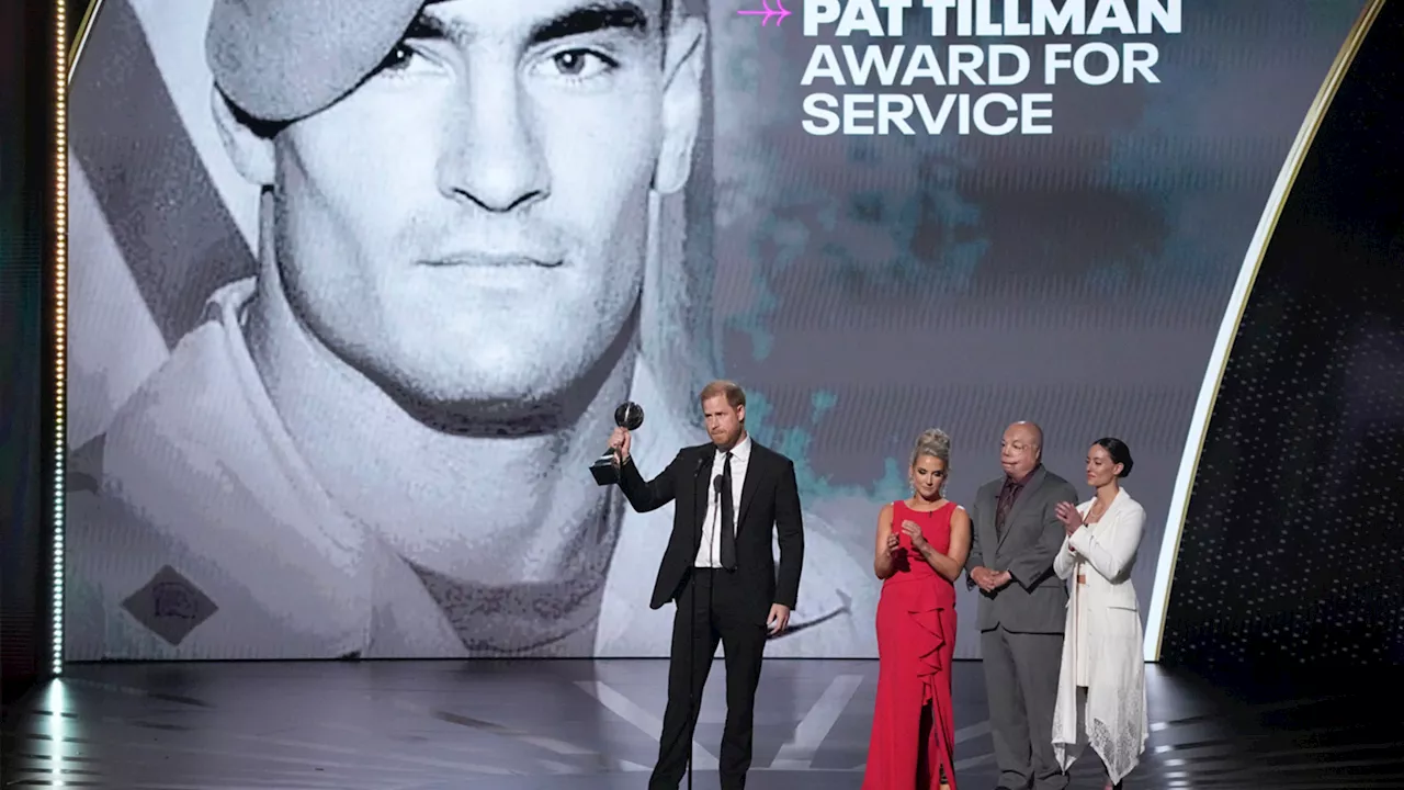 Prince Harry accepts Pat Tillman Award for Service at 2024 ESPYS