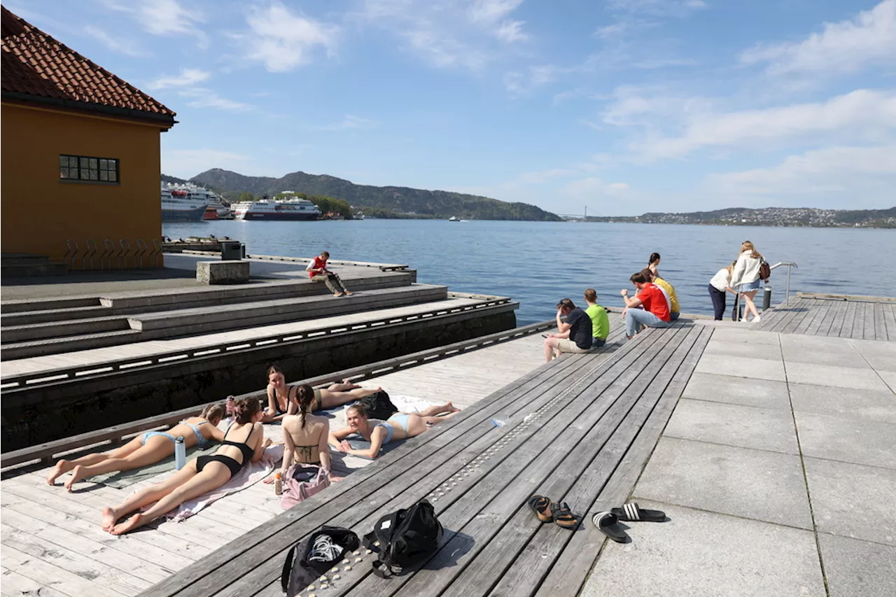 163 færre timer med sol i Bergen enn i fjor