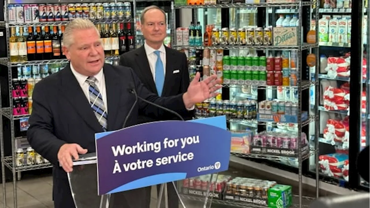 Few Ontario grocery stores sign on to Doug Ford's booze sale plan