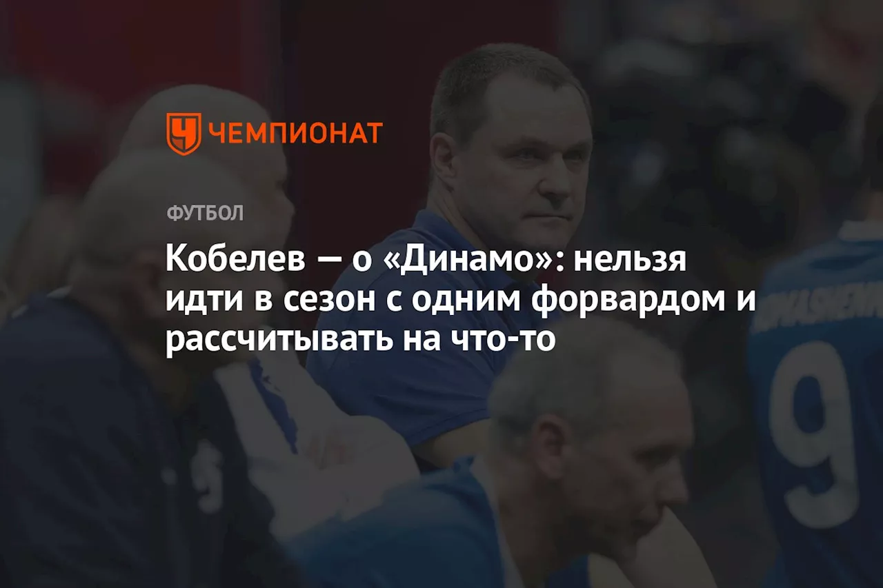 Кобелев — о «Динамо»: нельзя идти в сезон с одним форвардом и рассчитывать на что-то