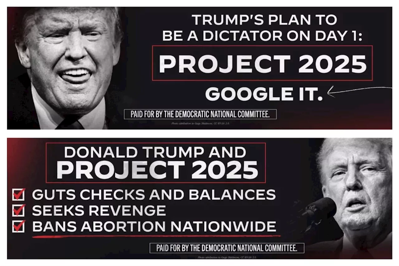 DNC hits swing states with billboards tying Trump to Project 2025