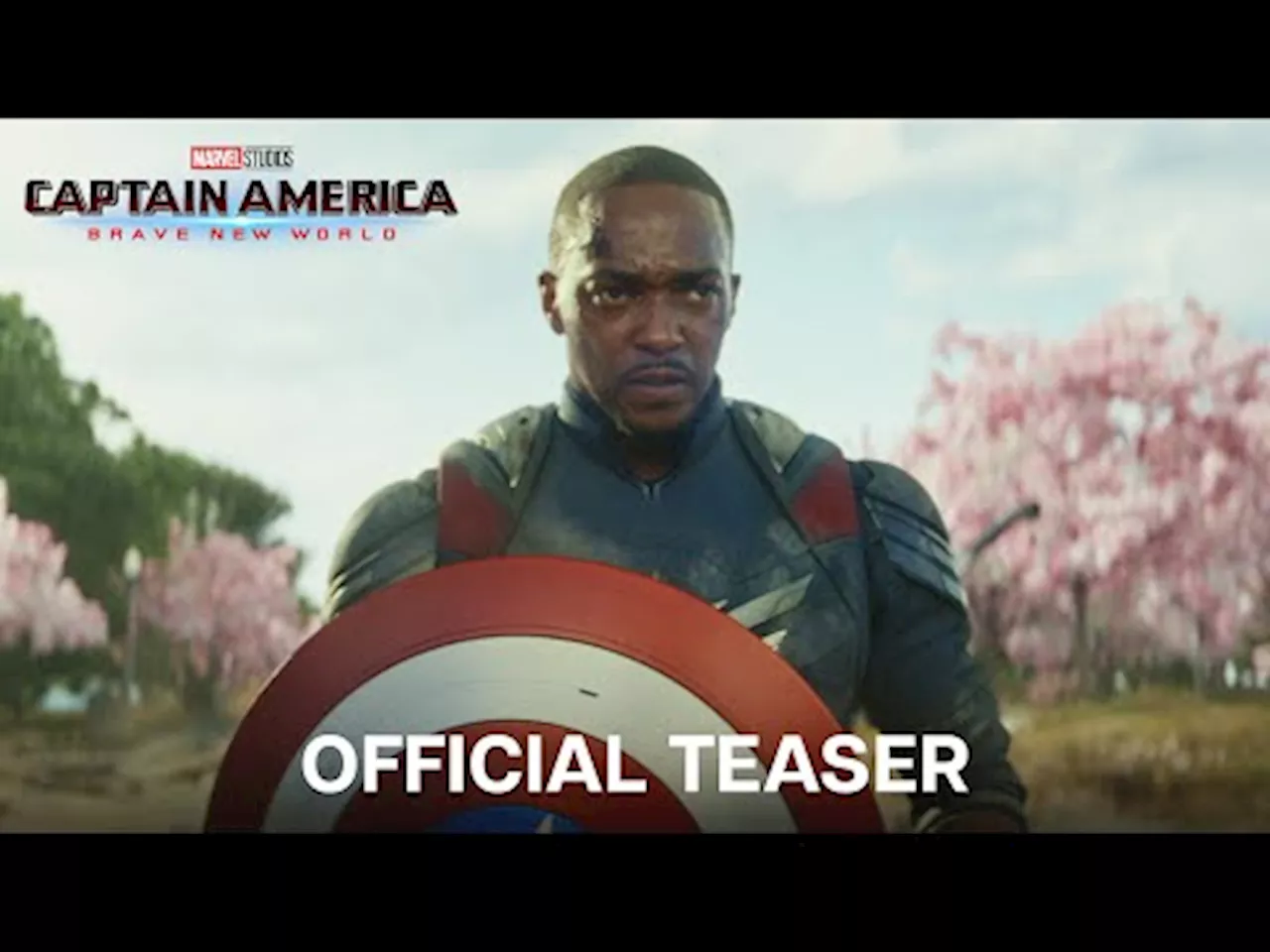 Teaser för Captain America: Brave New World. Anthony Mackie tar över som Captain America.