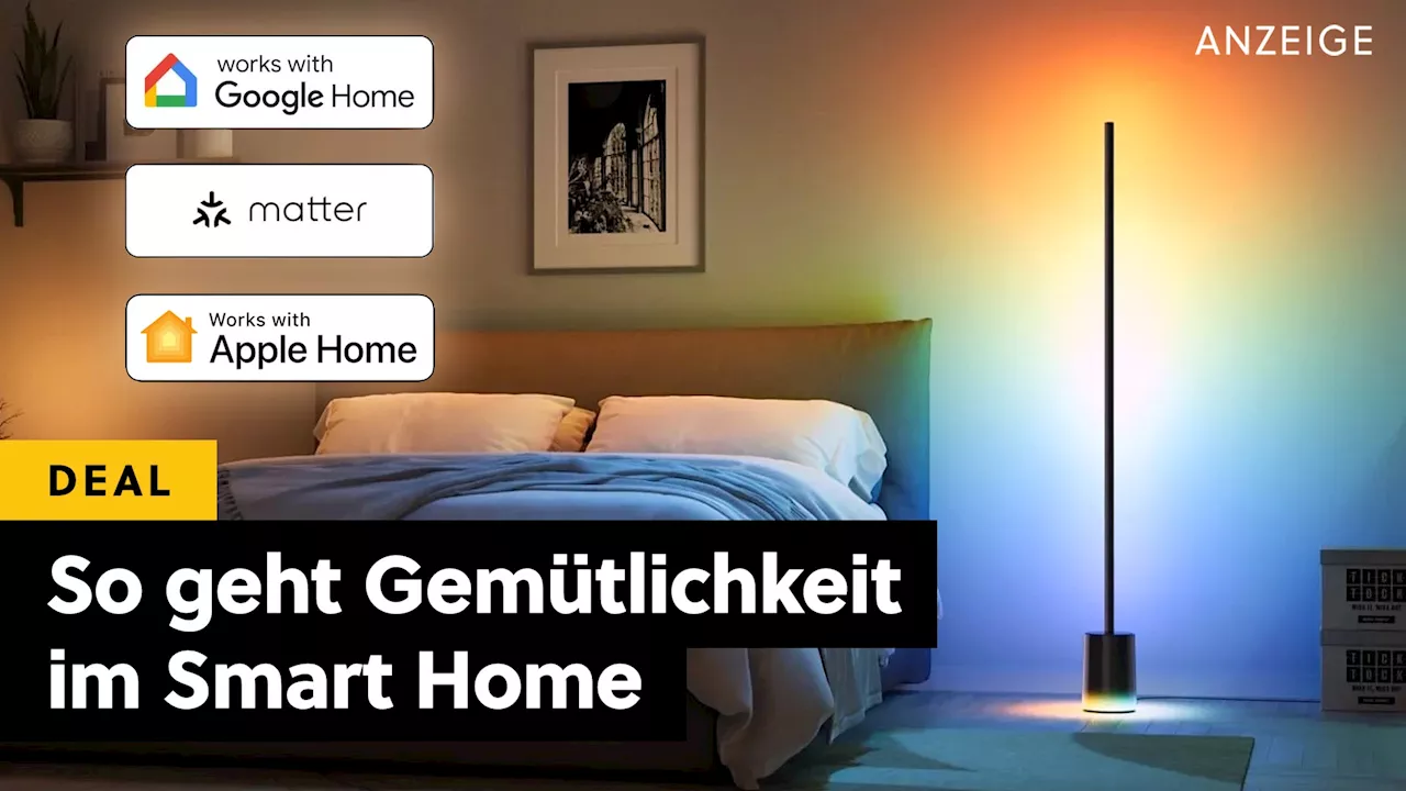 Endlich Matter-Unterstützung beim Preis-Leistungs-König Govee: Wunderschöne Smart Home Stehleuchten im Angebot!