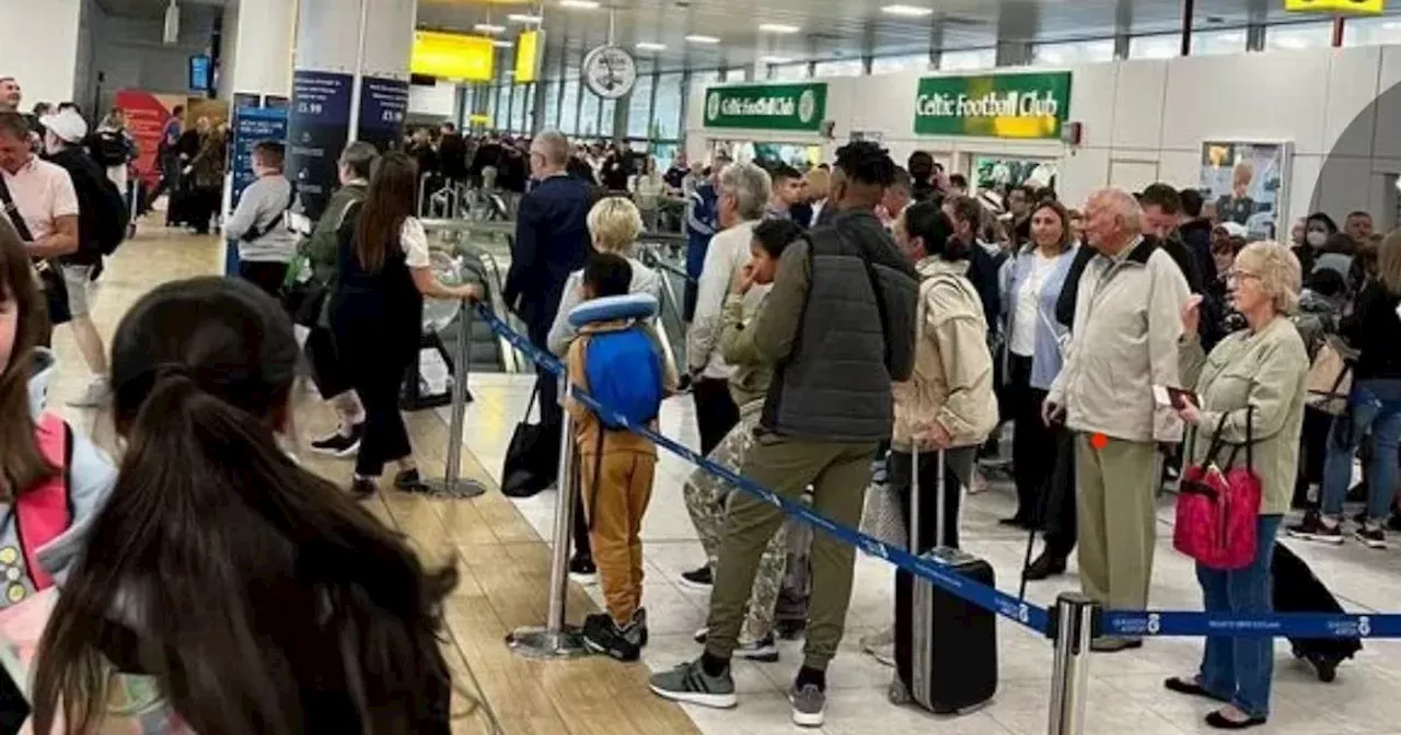 Glasgow Airport dubbed 'shambles' as holidaymakers left waiting in huge queues