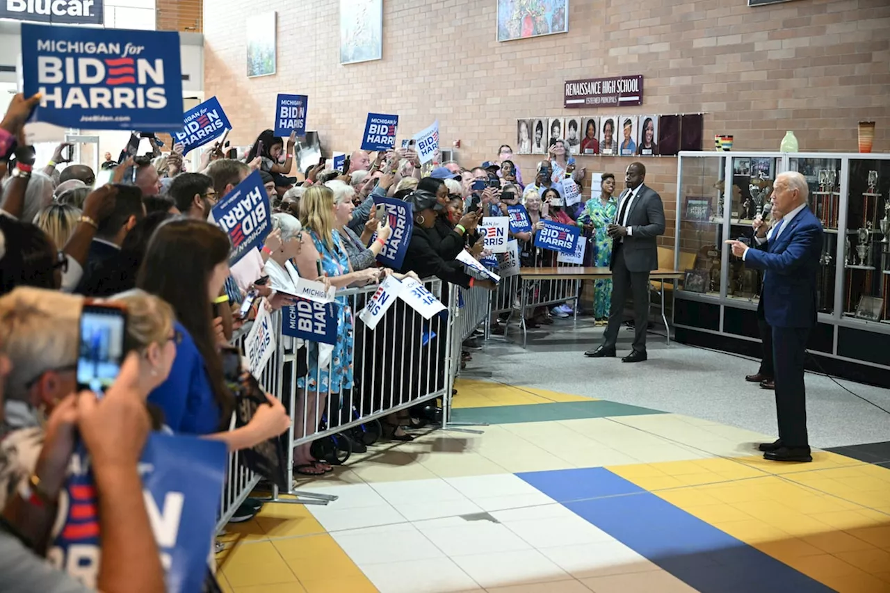 Biden tells Michigan voters he wants to ‘finish the job’ as campaign struggles