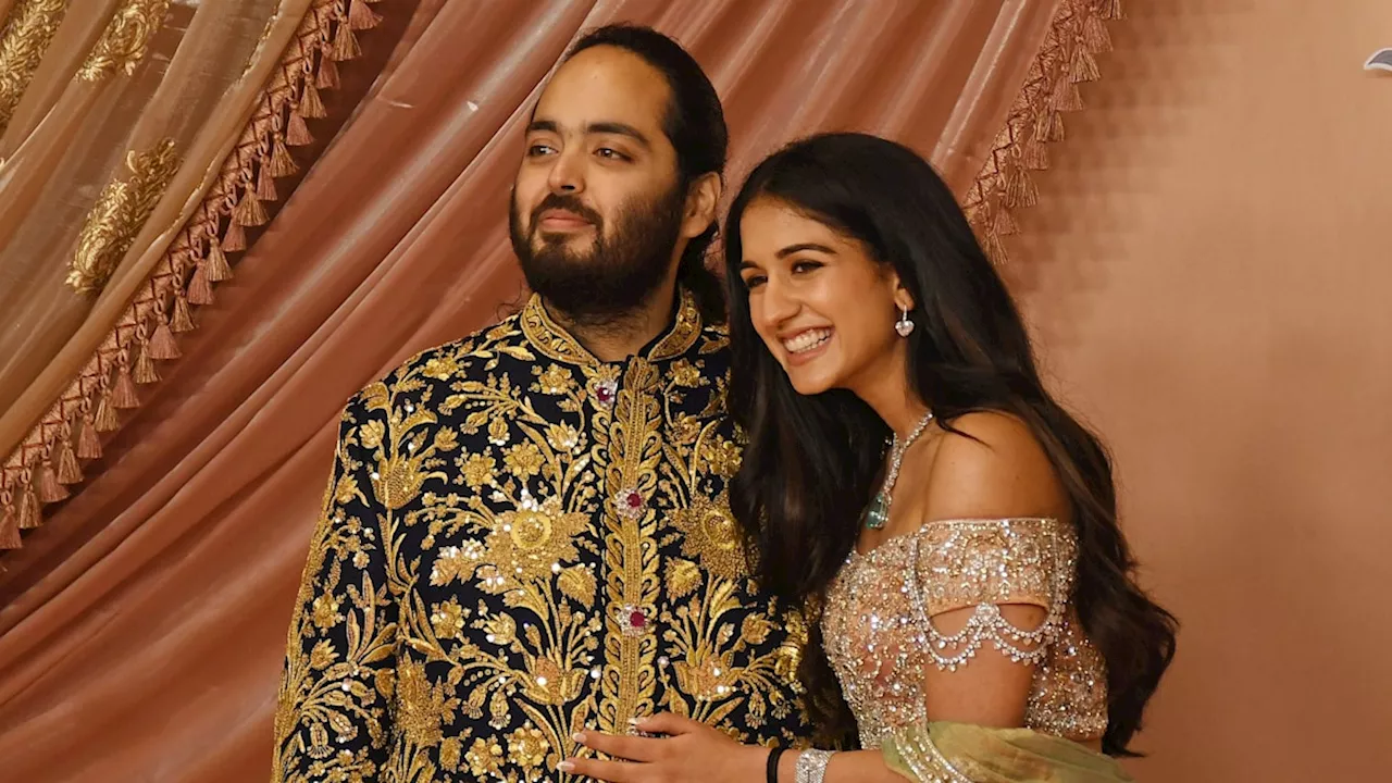 Ambani $600m wedding first look: bride Radhika Merchant stuns in dripping jewels