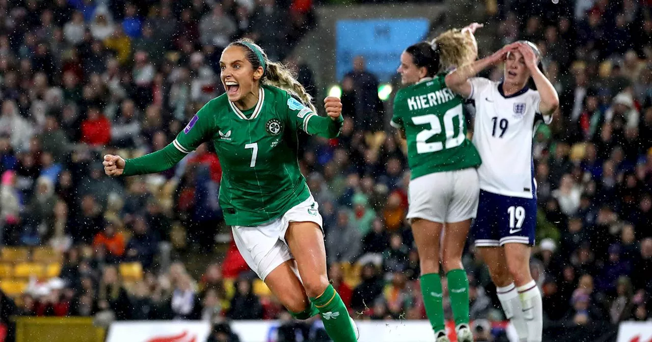 Ireland star dedicates goal against European champions England to baby Rosie