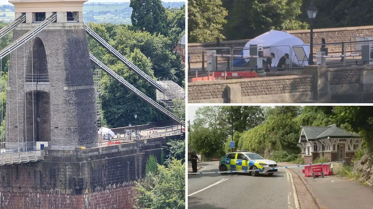 Man arrested after human remains found in suitcases at Clifton Suspension Bridge in Bristol