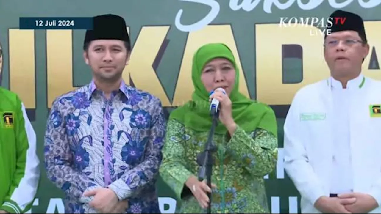 Khofifah soal Persaingan dengan Risma dan Kiai Marzuki di Pilkada Jatim: Kita Akan Adu Gagasan