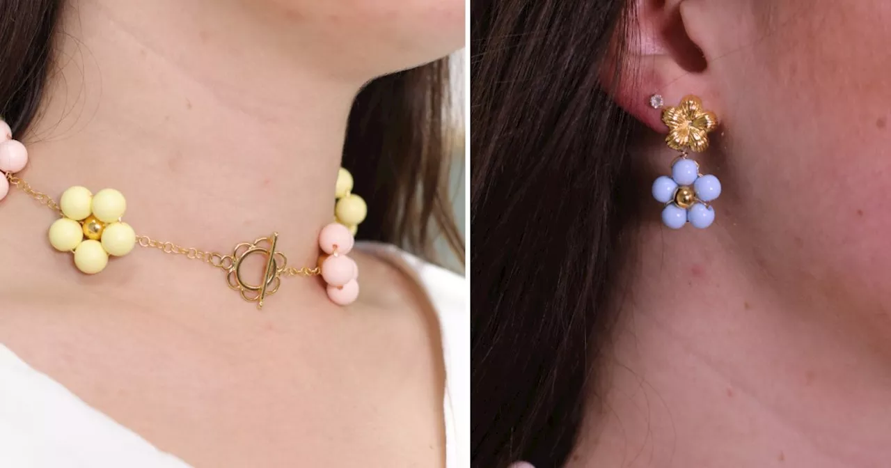 DIY bijoux : fabriquer des boucles d’oreilles et un collier marguerite