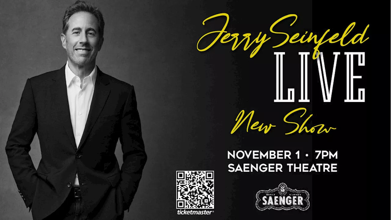 Jerry Seinfeld to perform at Mobile Saenger Friday Nov. 1 2024 at 7 p.m.