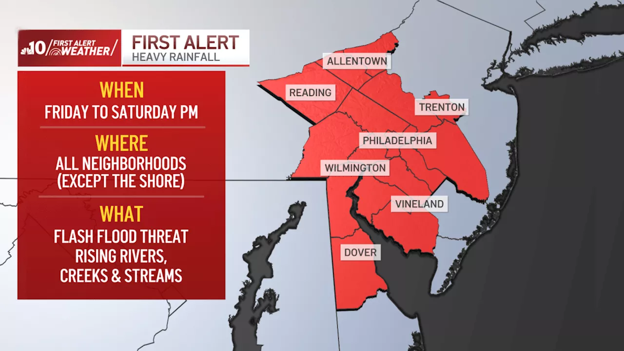 First Alert: Heavy rain brings flood threat to Philadelphia region