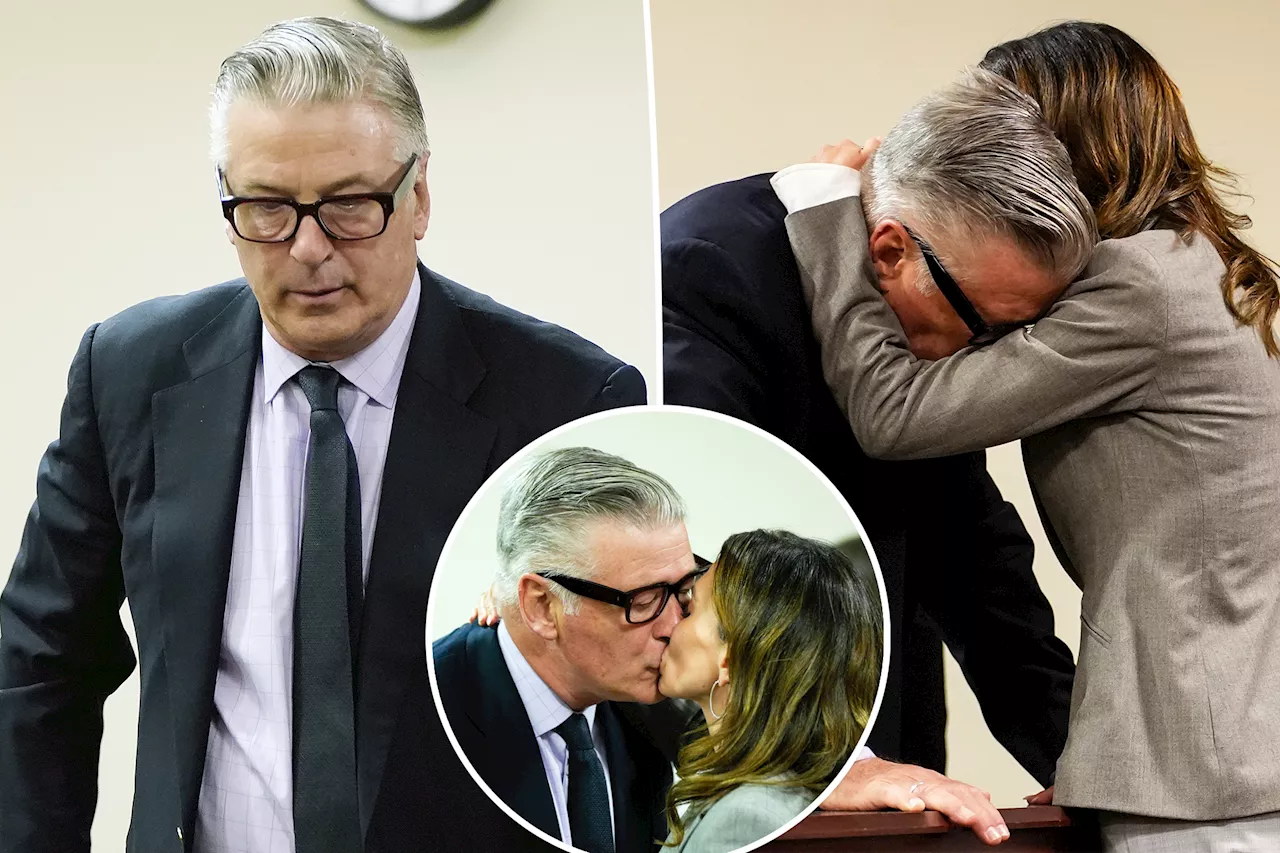 Alec Baldwin weeps in court when judge announces involuntary manslaughter case dismissed mid-trial