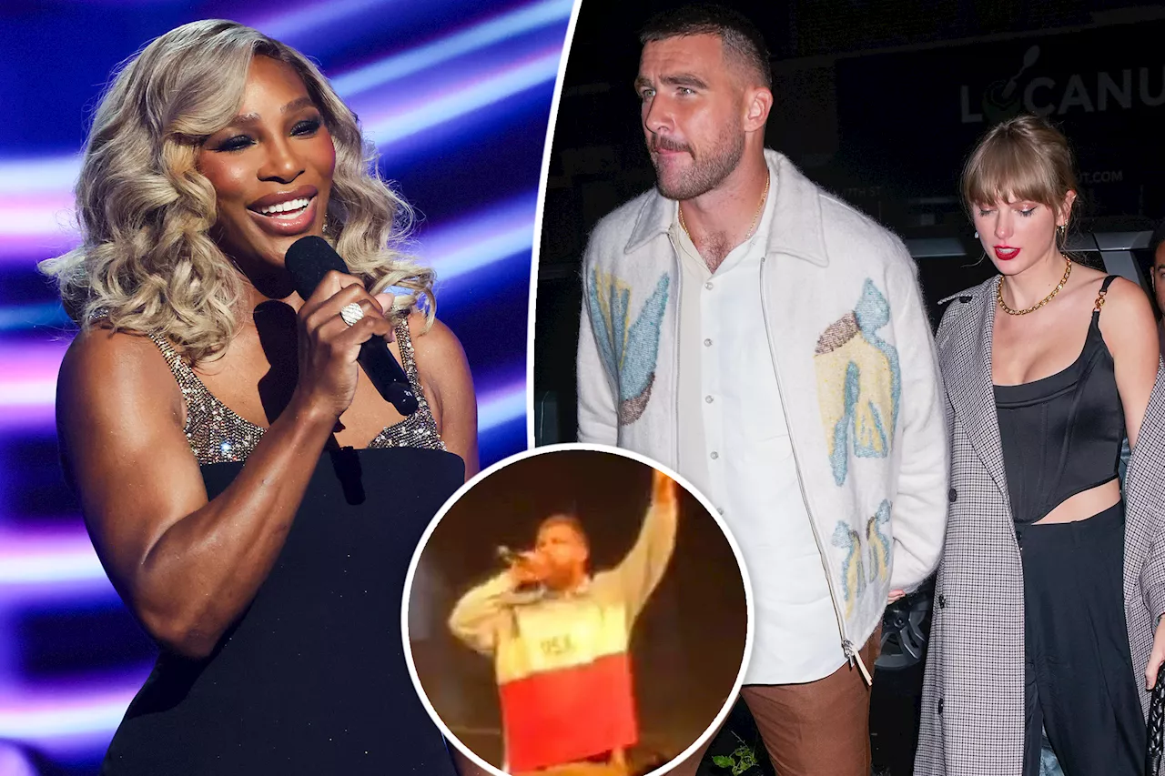 Serena Williams pokes fun at 'Taylor Swift's boyfriend' at ESPYs as Travis Kelce misses ceremony