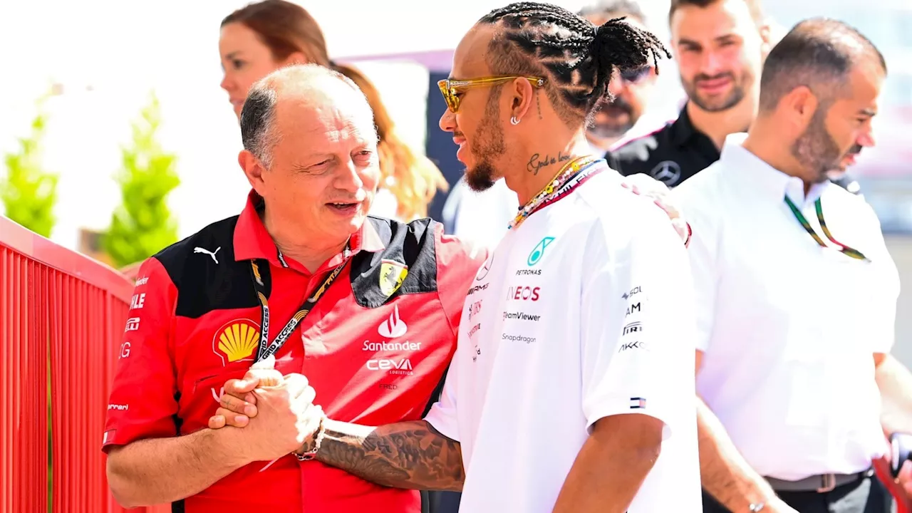 Chefe da Ferrari indica que vínculo de Hamilton com equipe italiana vai até 2027