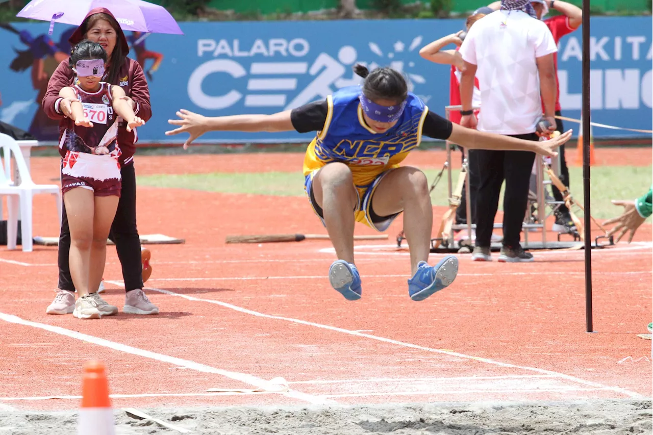 NCR, Eastern Visayas rule Palaro 2024 para atlethics long jump