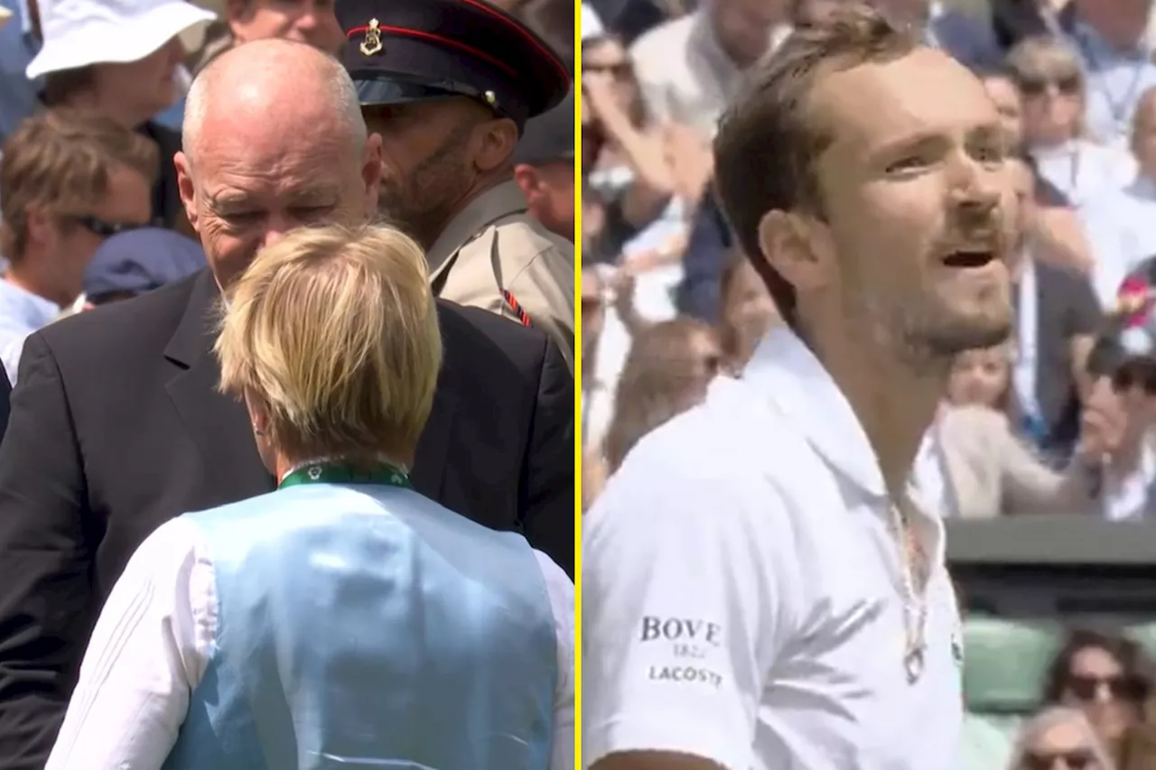 Daniil Medvedev forces umpire to consult tournament supervisor over ‘unsportsmanlike behaviour’ in Wim...
