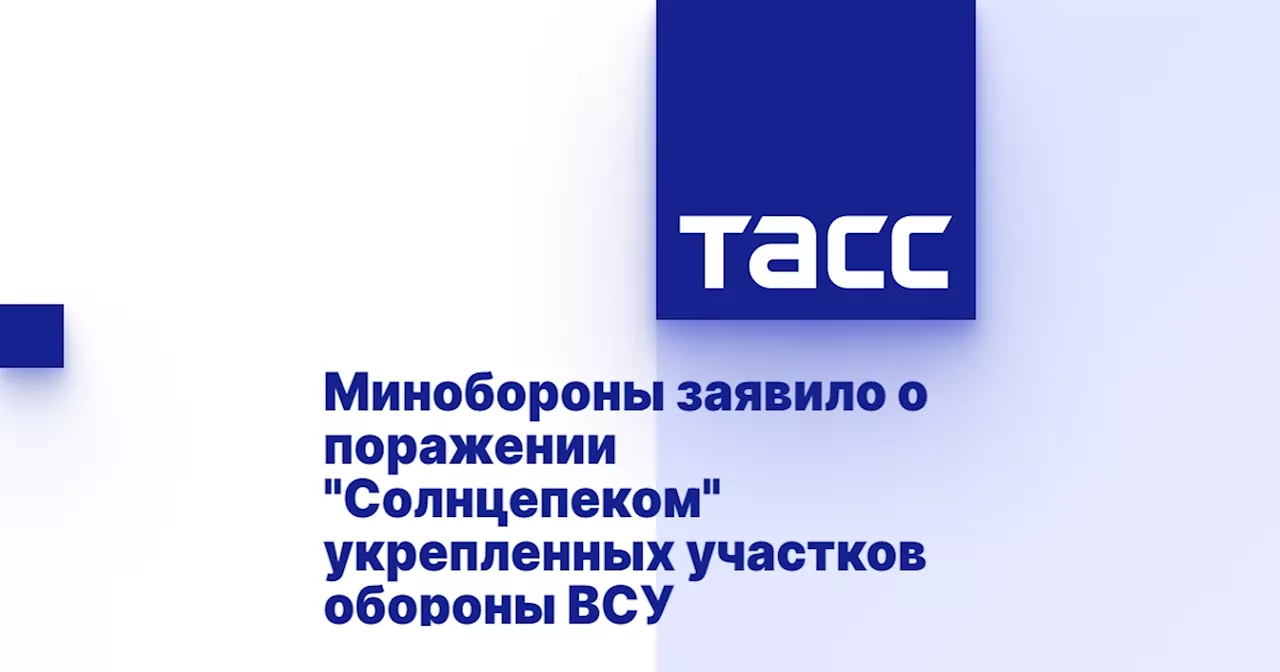 Минобороны заявило о поражении 'Солнцепеком' укрепленных участков обороны ВСУ