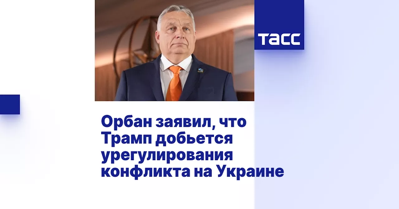 Орбан заявил, что Трамп добьется урегулирования конфликта на Украине