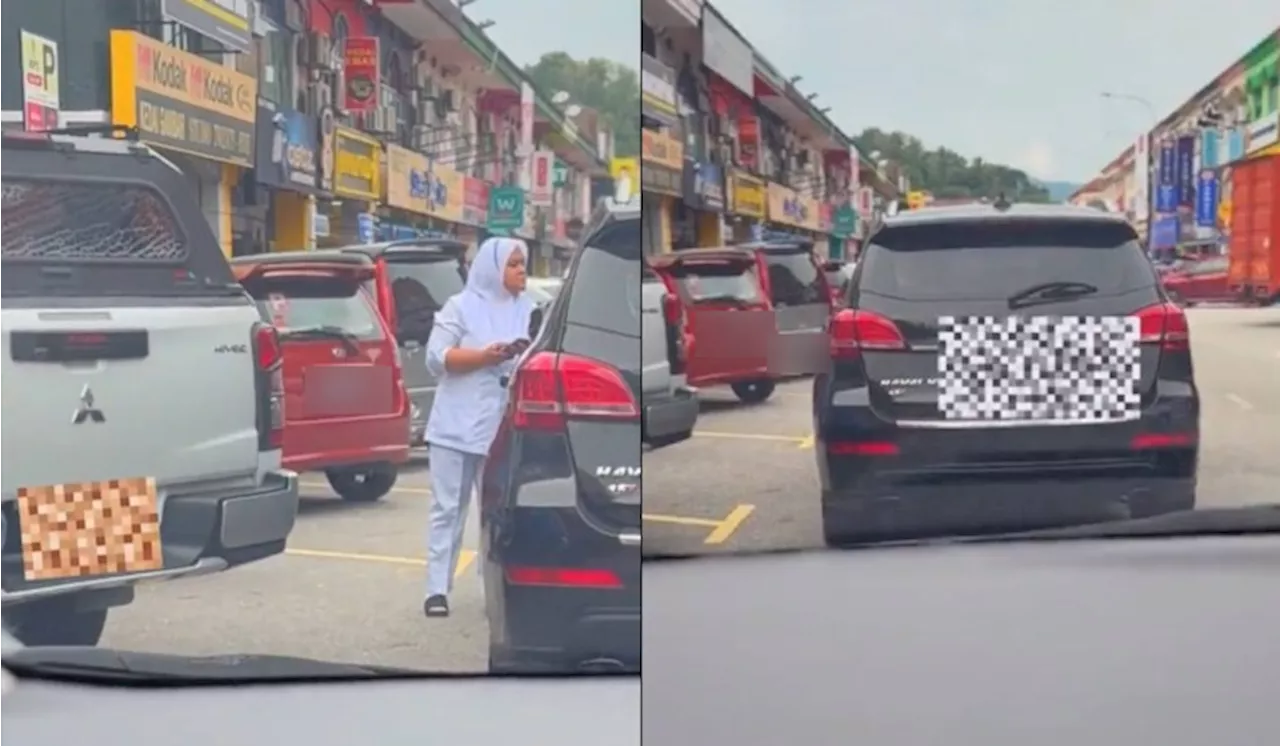 [Video] Kereta ‘Double Park’ Halang Kenderaan Lain, Pak Nil Bantu Wanita Cari Si Pelaku