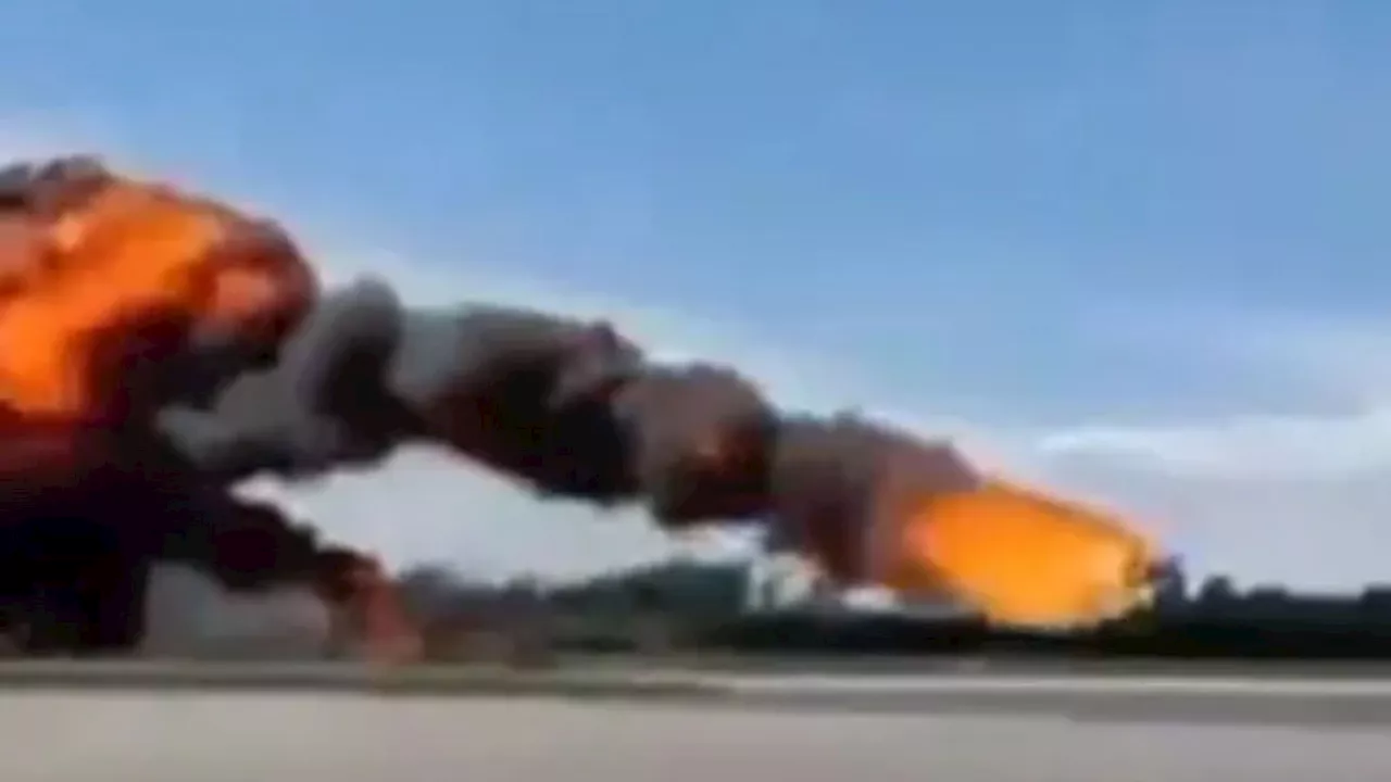 Horror moment fighter jet pilot is killed in training exercise as plane plummets into the ground and...