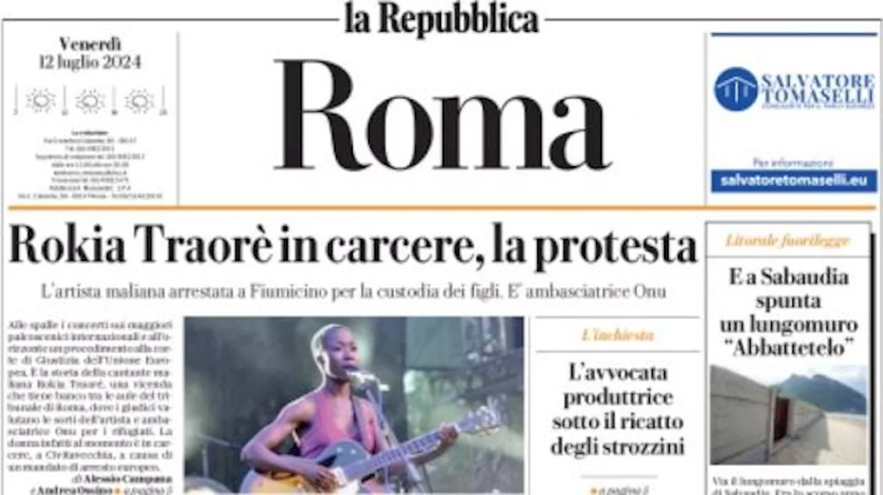 Immobile lascia la Lazio, La Repubblica (Roma) in prima pagina: 'Otto anni senza paura'