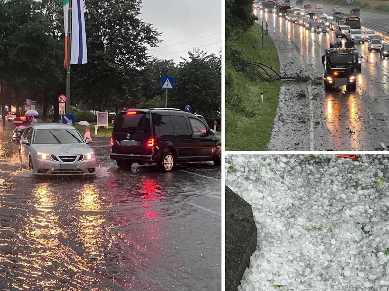 Sintflutartiger Regen und Hagel in Vorarlberg