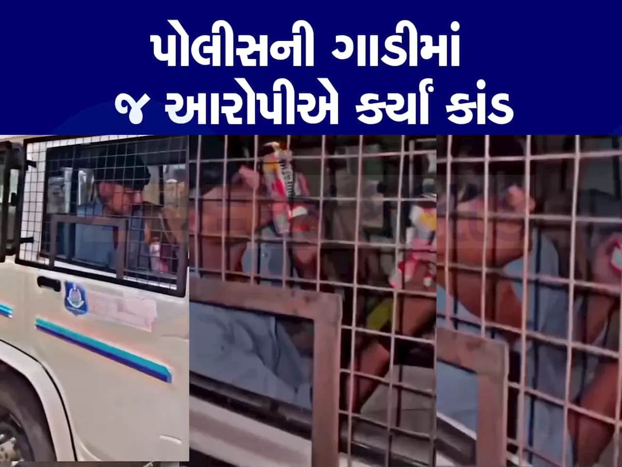 પોલીસને ખુલ્લો પડકાર ફેંકતી યુવા પેઢી! પોલીસની ગાડીમાં યુવાનનો બિયર પીતો વીડિયો વાયરલ