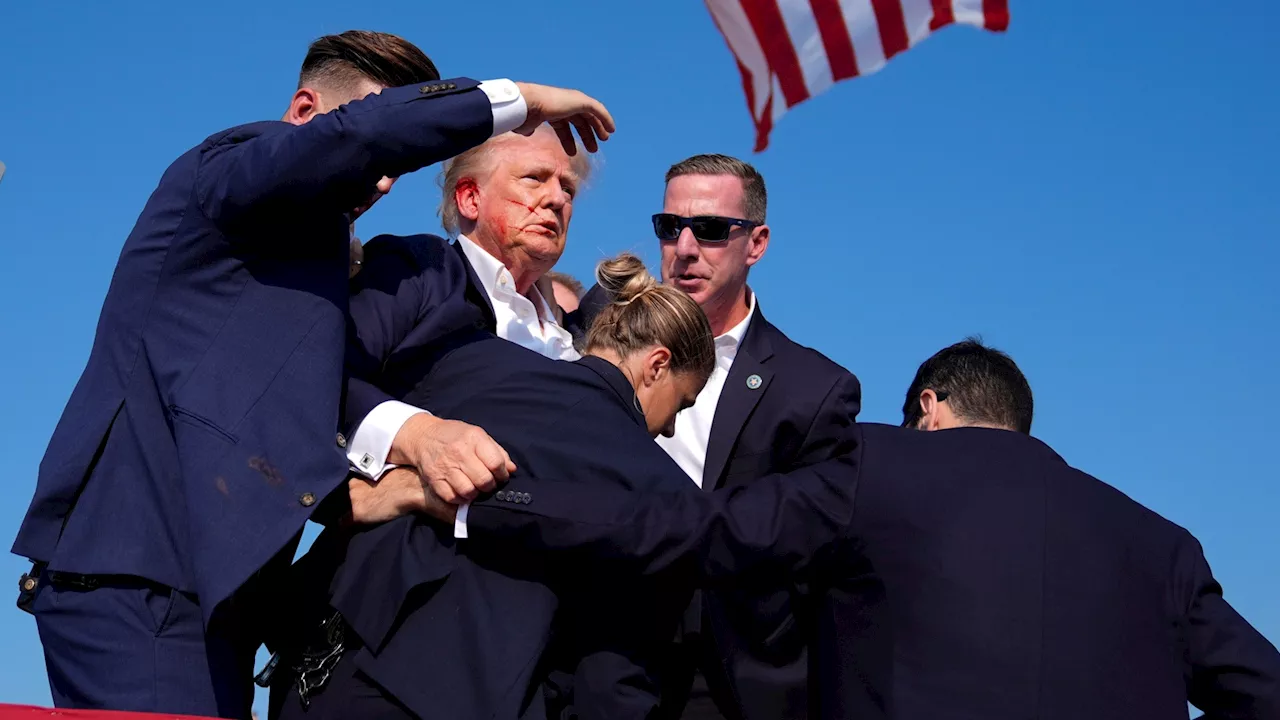 Donald Trump rushed off stage as possible shots heard at Pennsylvania rally