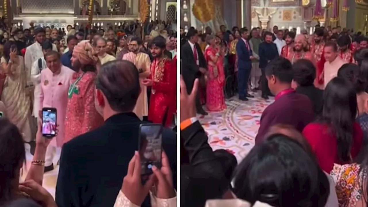 Anant Ambani Wedding: दूल्हे अनंत को विवाह स्थल तक लेकर गए पिता मुकेश और चाचा अनिल अंबानी, देखें वीडियो