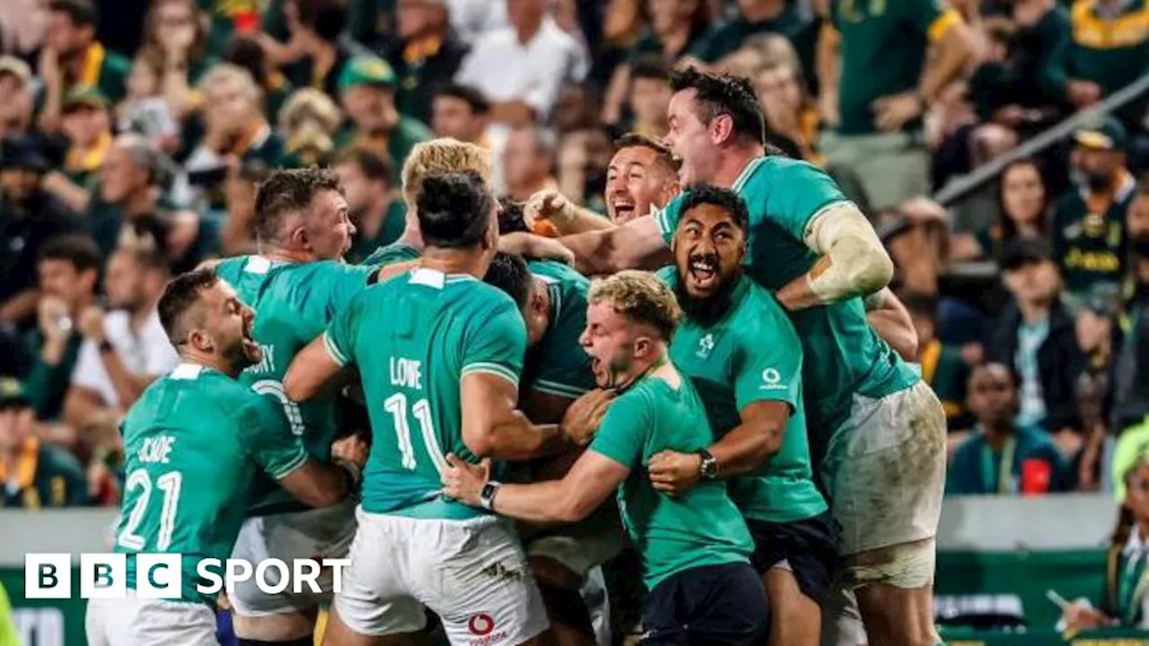 South Africa 24-25 Ireland: Ciaran Frawley's last-gasp drop-goal seals stunning Irish win